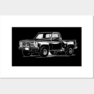 Gmc truck dark edddition 1976 Posters and Art